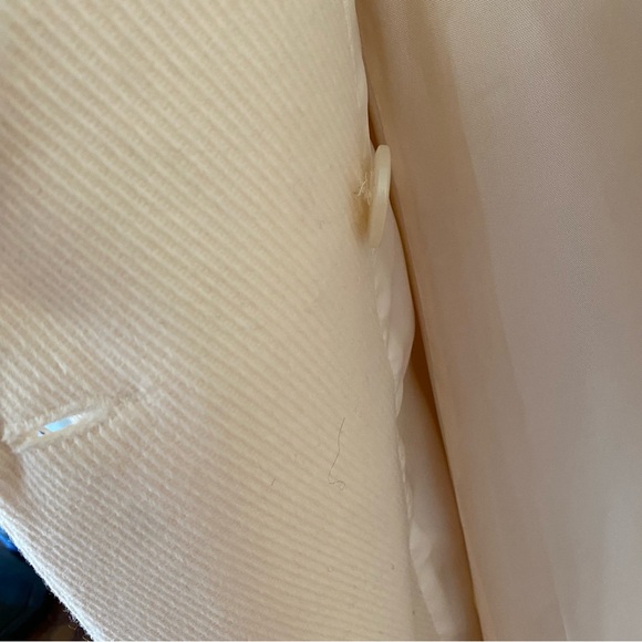 NWT Marvin Wool Coat Cream Size 2x Faux Fur Collar - Picture 10 of 12